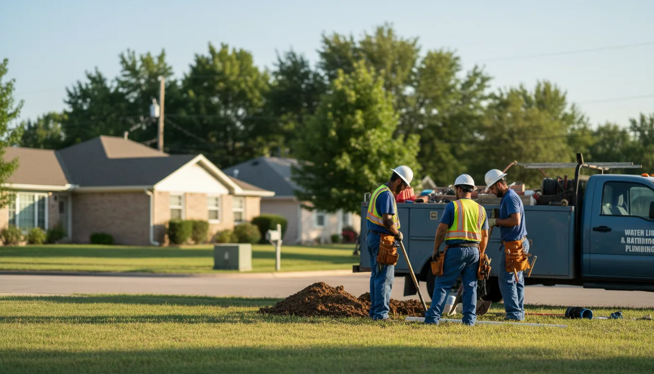 Residential water line and bathroom plumbing service in Denver City, TX